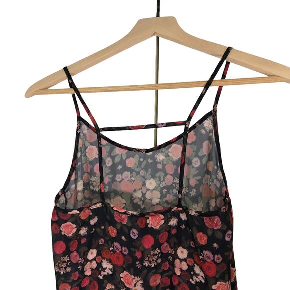 Divided by H&M Women's spaghetti strap summer floral top blouse SIZE 6 - Picture 4 of 6